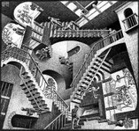 M.C,Escher "Beziehung", 1953