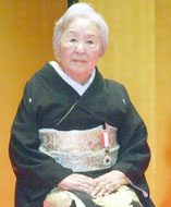 高齢者叙勲の旭日双光章を受章した宇根雪子さん=7日夕、市民会館中ホール