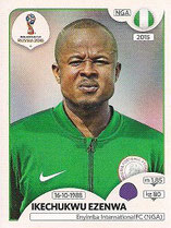 CROMO DE FÚTBOL - MUNDIAL DE RUSIA - 2.018 (PANINI) SELECCIÓN DE NIGERIA - IKECHUKWU EZENWA - Nº 334 (NUEVO) 0,40€.