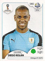 CROMO DE FÚTBOL - MUNDIAL DE RUSIA - 2.018 (PANINI) SELECCIÓN DE URUGUAY - DIEGO ROLÁN - Nº 111 (NUEVO) 0,40€.