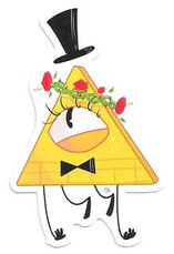 PEGATINA/STICKER - DIBUJOS ANIMADOS (GRAVITY FALLS) BILL CIPHER - CAN U NOT. - 8 CM X 5 CM (NUEVA) 1,20€.