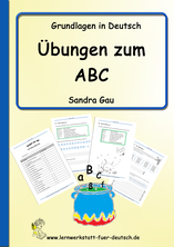 Schreibschrift üben, Alphabet übungen, ABC übungen, Unterrichtsmaterial abc, nach abc sortieren, malen nach dem abc