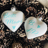 Druckatelier46 Herzenaufhänger Weihnachtskugeln Namen