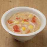 トマトとコーンの豆乳味噌汁のレシピ by スローダイエット