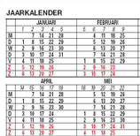 oefenen met de jaarkalender