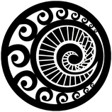 NZ Ngauranga Black Koru logo spiral