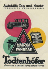 Werbepostkarte von 1933