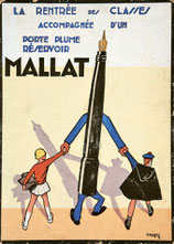 Pierre Péron, Mallat. La rentrée des classes, années 1930, affiche, collection particulière © DR.