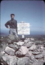 Earl Shaffer's historic photo at the summit of Mount Katahdin, Maine, 1948