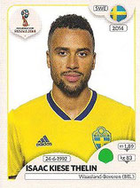 CROMO DE FÚTBOL - MUNDIAL DE RUSIA - 2.018 (PANINI) SELECCIÓN DE SUECIA - ISAAC KIESE THELIN - Nº 488 (NUEVO) 0,40€.