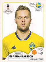 CROMO DE FÚTBOL - MUNDIAL DE RUSIA - 2.018 (PANINI) SELECCIÓN DE SUECIA - SEBASTIAN LARSSON - Nº 482 (NUEVO) 0,40€.