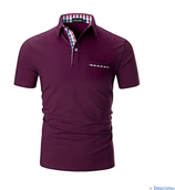 Clickandbay- Moda-Polo-Uomo-Manica-Corta-Vino