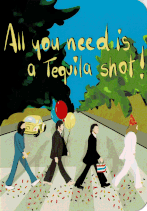 TARJETA MEMES ALL YOU NEED IS A TEQUILA SHOT