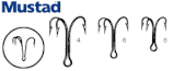 Mustad Open Treble Hook 7790X - Drillingshaken offen