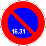 B6a3 "Stationnement interdit du 16 à la fin du mois"