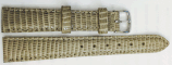 ECHTES-REPTIL EIDECHSE LEDER UHRENARMBAND 14 MM,STAHL SCHLIESSE