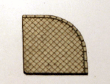 Bogen Bürgersteig mit Platten und Bordstein