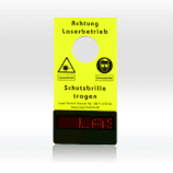 Warnleuchte für den Laserbereich, Lauftext / MT 01 0005