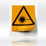 Laser-Warnschild, magnetisch, Erkennungsweite 7 m - - - Art. Nr. MT 91 5507