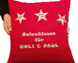 Polster "Godntag" 35x35 cm rot