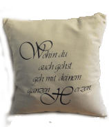 Polster mit individuellem Spruch 35x35 cm