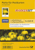 D-2009 - Markenset "Dauerserie Blumen - Sonnenhut" - 5 x 65