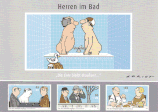 D-2011 - Klappkarte mit Umschlag - Loriot - Herren im Bad