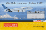 D-2008 - Markenset "Wohlfahrtsmarken - Airbus A380" - 10 x 55+25