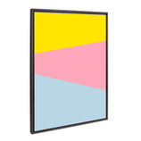 Canvas Kunst - Yellow Geometric + baklijst