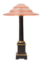 Sehr große original Art Déco Prunkleuchte Schreibtischlampe 1930 Bankerlampe