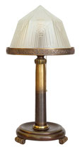 Original Art Deco Schreibtischleuchte "ANGLE PEAK" Messinglampe 1930