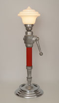 Weltweites Unikat Tischlampe "FIRE FIGHTER" C-Rohr Schreibtischlampe Feuerwehr