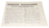 Tract H12 Dringende Waarschuwing tot het Nederlandsche volk pour la Hollande WW2