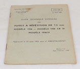 Manuel Guide technique sommaire des fusils à répétition de 7,5 mm modèle 1936/1936 CR 39/1936-51, 1969 MAT 1039 armée française