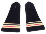 Paire de pattes d’épaule en velours noir major Génie armée française