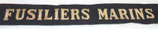 Bande/ruban légendé de bachi FUSILIERS MARINS Marine Nationale armée française