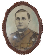 Cadre avec portrait soldat 158ème Régiment d’Infanterie RI français WW2