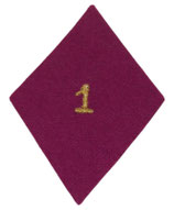 Losange de bras modèle 45 cadre 1er Régiment Médical/Section d’Infirmiers Militaires Service de Santé des Armées armée française