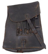 Porte-carte en cuir noir allemand WW2