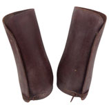 Paire de guêtres en cuir marron officier français WW1/WW2