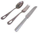 Couverts fourchette + cuillère + couteau Canada WW2