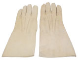 Paire de gants en cuir blanc grande tenue GB