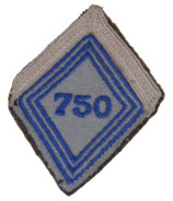 Losange de bras modèle 45 750ème Compagnie de Munitions, Matériel avec grade soldat de première classe armée française