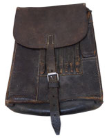 Porte-carte en cuir noir allemand WW2