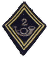 Losange de bras modèle 45 2ème BCP Bataillon de Chasseurs à Pied armée française