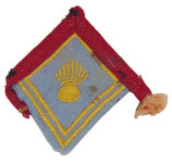 Losange de bras modèle 45 Ecole Spéciale Militaire de Saint-Cyr Coetquidan élève avec grade soldat de première classe armée française