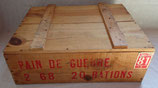 Caisse en bois 20 rations Pain de guerre armée française