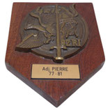 Plaque murale tape de bouche 4ème Compagnie du 92ème Régiment d’Infanterie RI nominative 1977-1981 armée française