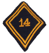 Losange de bras modèle 45 14ème Régiment de Chasseurs Parachutistes RCP armée française