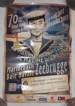 Affiche 70 ans Royal Navy section belge 9 et 10 juillet 2011 base navale Zeebrugge armée belge ABL